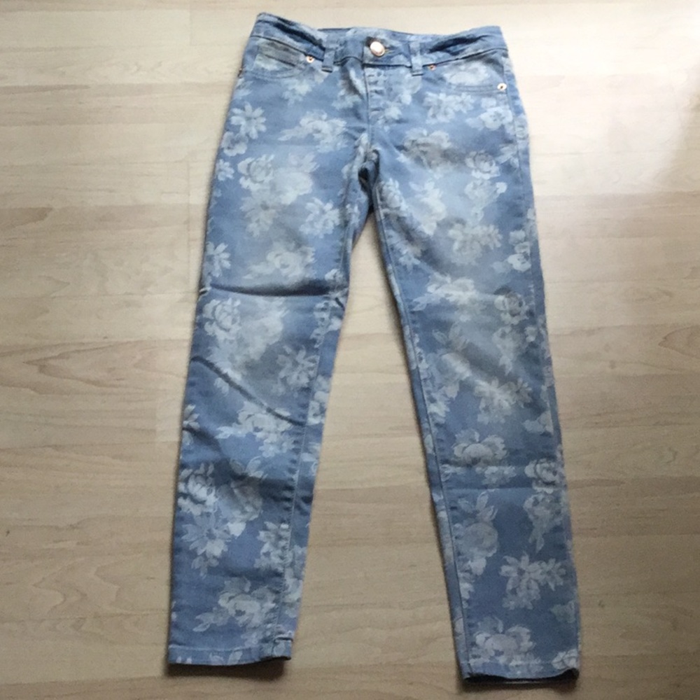 Light Wash Floral Jeans